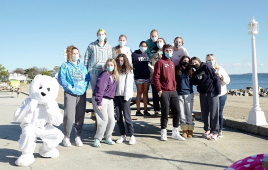 The Pelham contingent to the Polar Plunge braved the cold for a good cause.