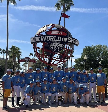 The Baseball team ready to play a game at the ESPN World of Sports