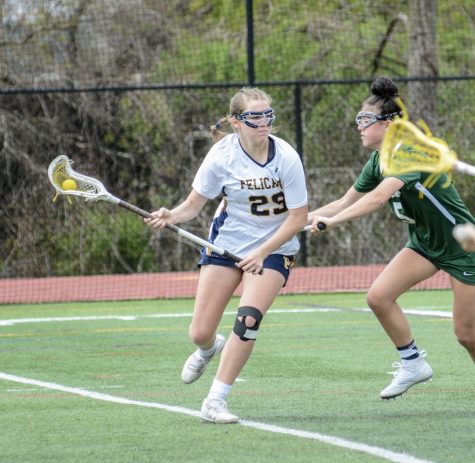 Green fakes her defender on her way to goal