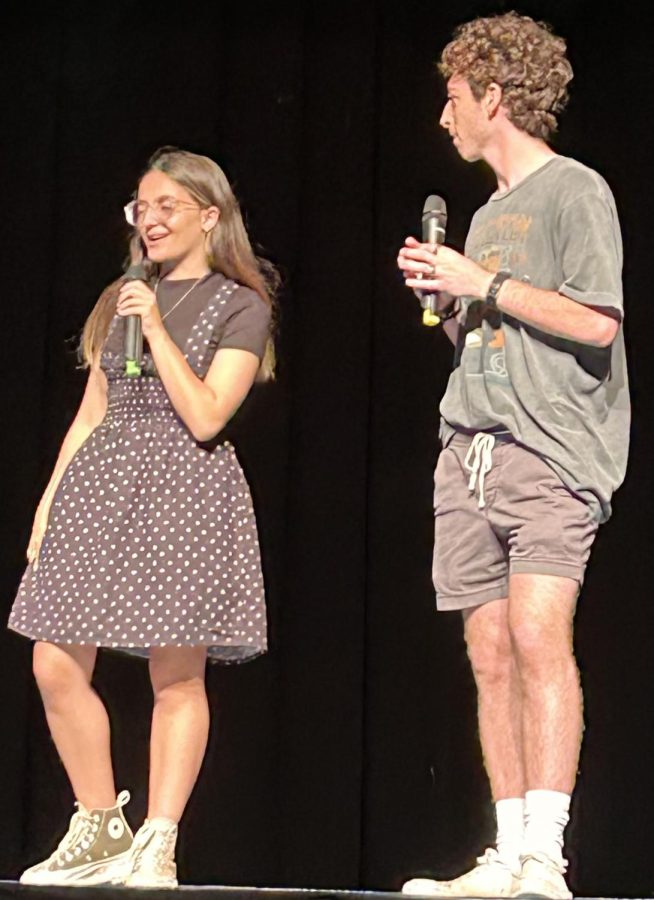 Annie Zusin and Peter Viento speaking at YAF 2023